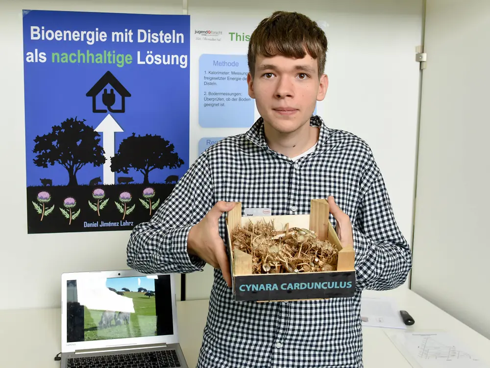 
Thistenergy: Gewinnung von Bioenergie in semiariden Ökosystemen, Daniel Jiménez Lahrz von der Deutschen Schule Madrid (Spanien)