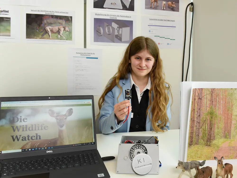 
Intelligent Wildlife Watch, Lucy Fischer vom Städtischen St. Michael-Gymnasium in Bad Münstereifel