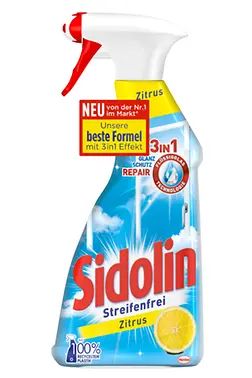 Das neue Sidolin Streifenfrei Zitrus. 
