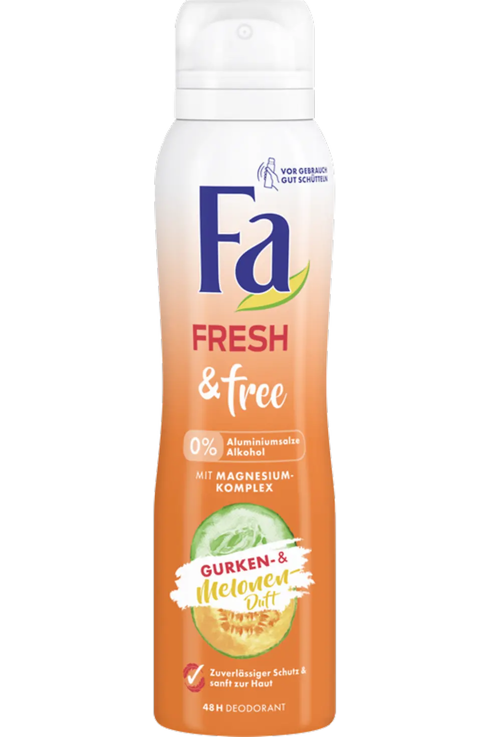 Fa Fresh & free Gurken- und Melonen-Duft, 48 H Deodorant