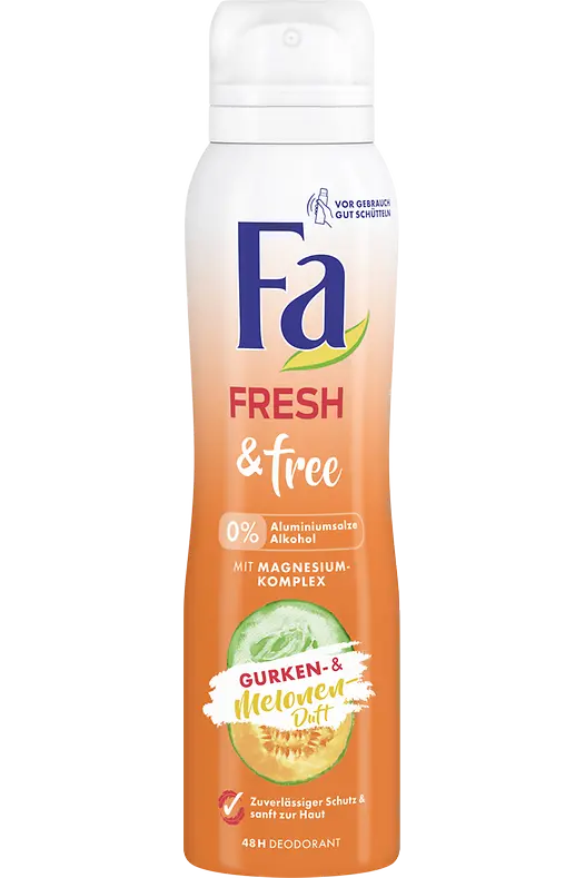 Fa Fresh & free Gurken- und Melonen-Duft, 48 H Deodorant