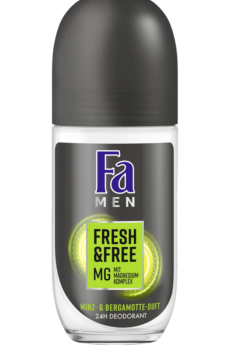 Fa Men Fresh & Free Minz- und Bergamotte-Duft, 24 H Deodorant, Roll-On