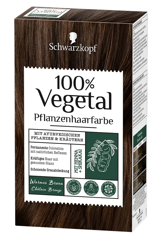 Schwarzkopf 100% Vegetal Warmes Braun