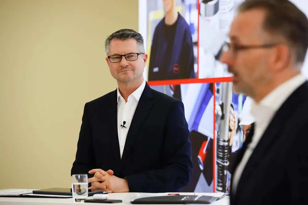 Marco Swoboda, Finanzvorstand von Henkel, und Carsten Knobel, Vorsitzender des Vorstands von Henkel