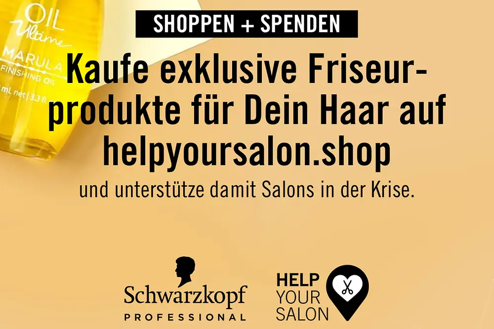 Erster Solidaritäts-Onlineshop von Schwarzkopf Professional zur Unterstützung von Salons