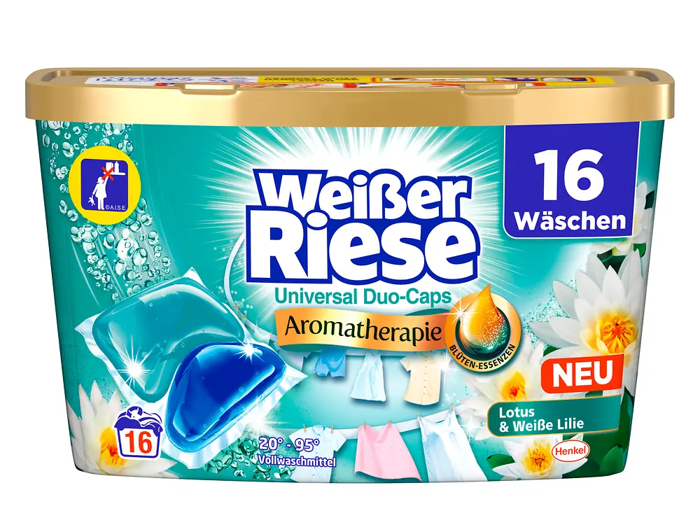 Die neuen Weißer Riese Universal Duo-Caps Aromatherapie
