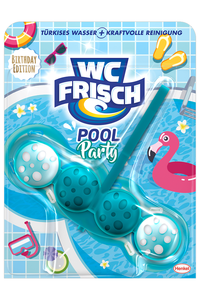 Das neue WC Frisch Kraft Aktiv Pool Party.
