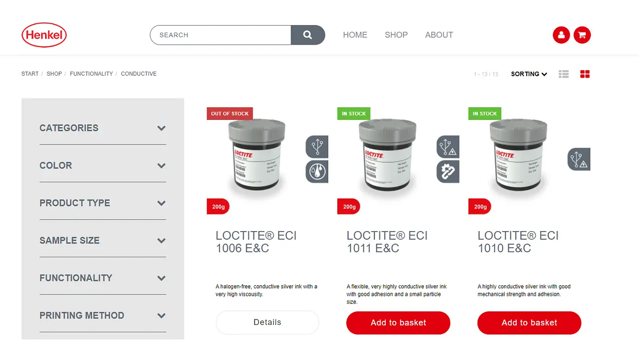 Henkel vereinfacht und beschleunigt mit dem Online-Shop den Zugang für Kunden zu Produktmustern von hochleistungsfähigen Tinten und Lacken.