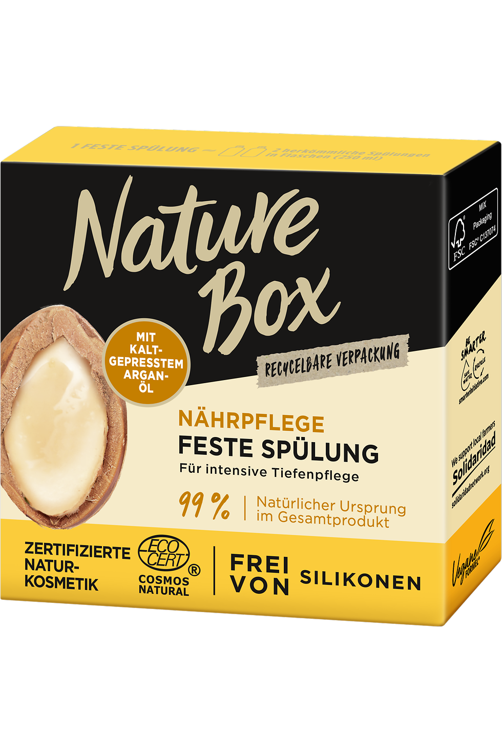 Nature Box Nährpflege Feste Spülung mit kaltgepresstem Argan-Öl