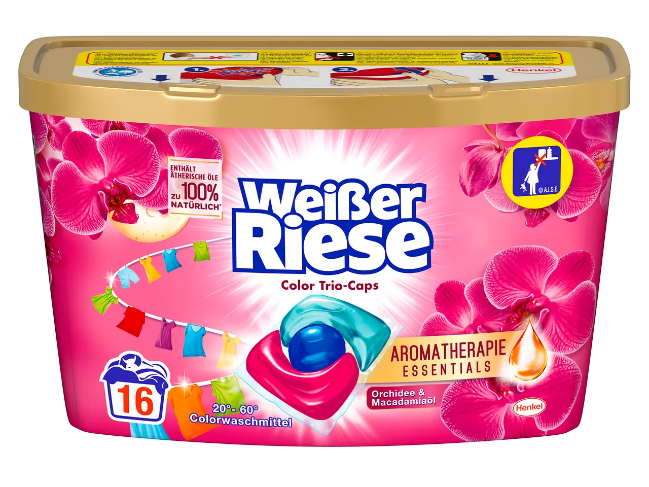 Weißer Riese Trio Caps Aromatherapie Essentials „Orchidee & Macadamiaöl“