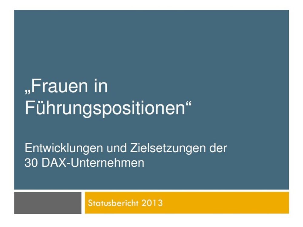 DAX 30-Unternehmen veröffentlichen dritten Statusbericht