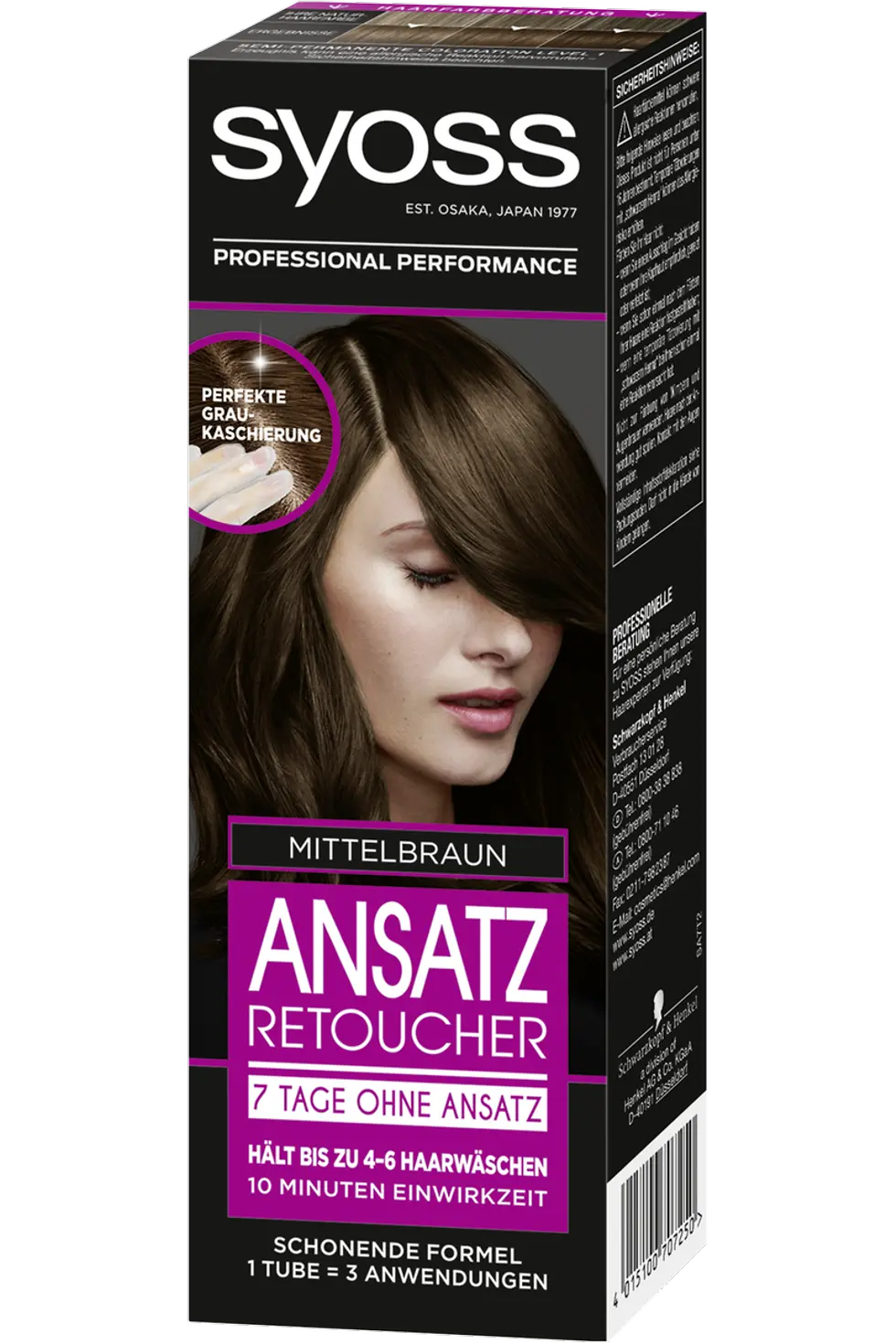 Syoss Ansatz Retoucher 7 Tage ohne Ansatz mittelbraun