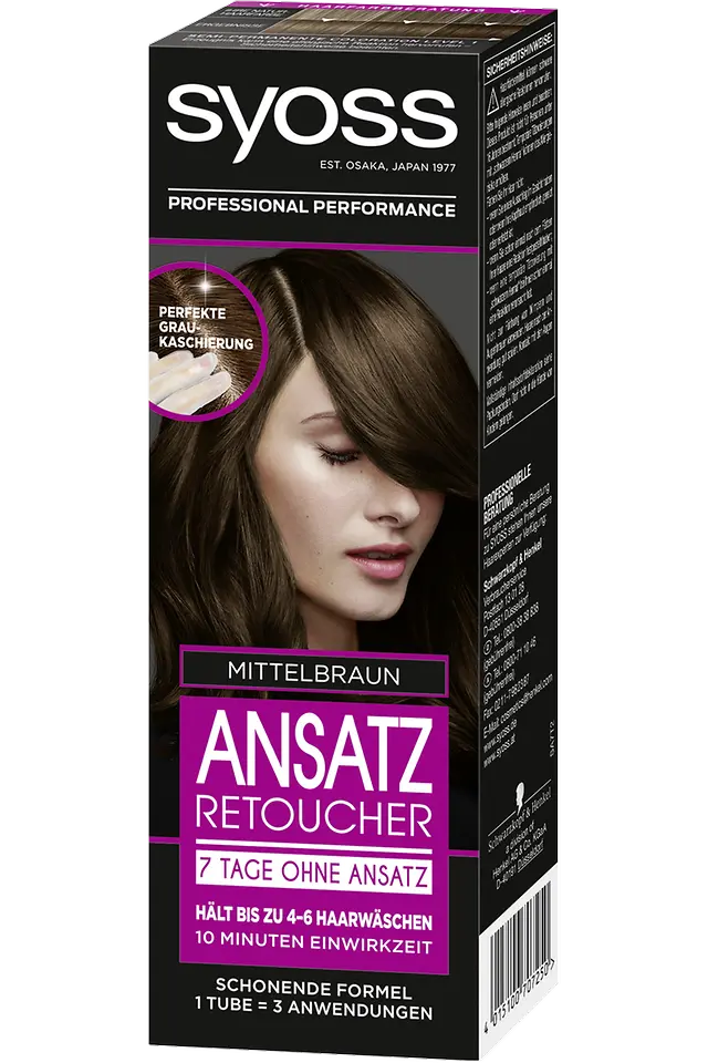 Syoss Ansatz Retoucher 7 Tage ohne Ansatz mittelbraun