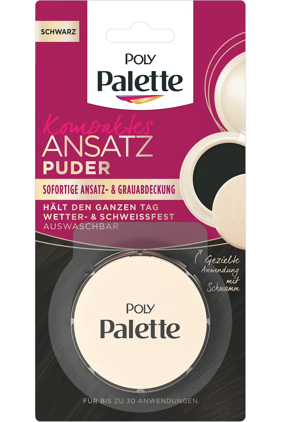 Poly Palette Kompaktes Ansatzpuder schwarz