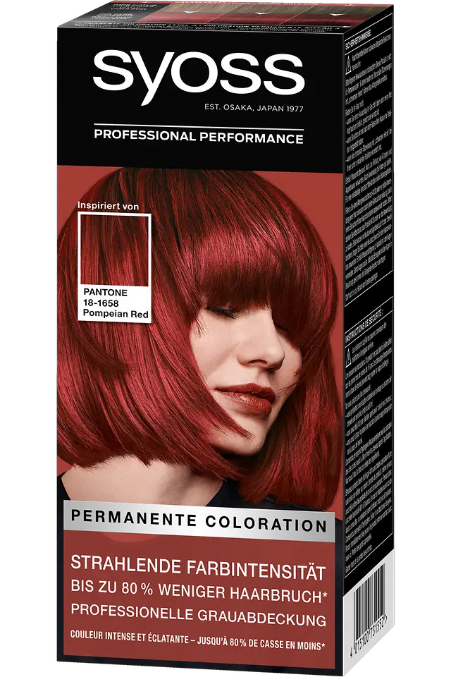 Syoss Inspired by Pantone Baseline, PANTONE 18-1658 Pompeian Red
