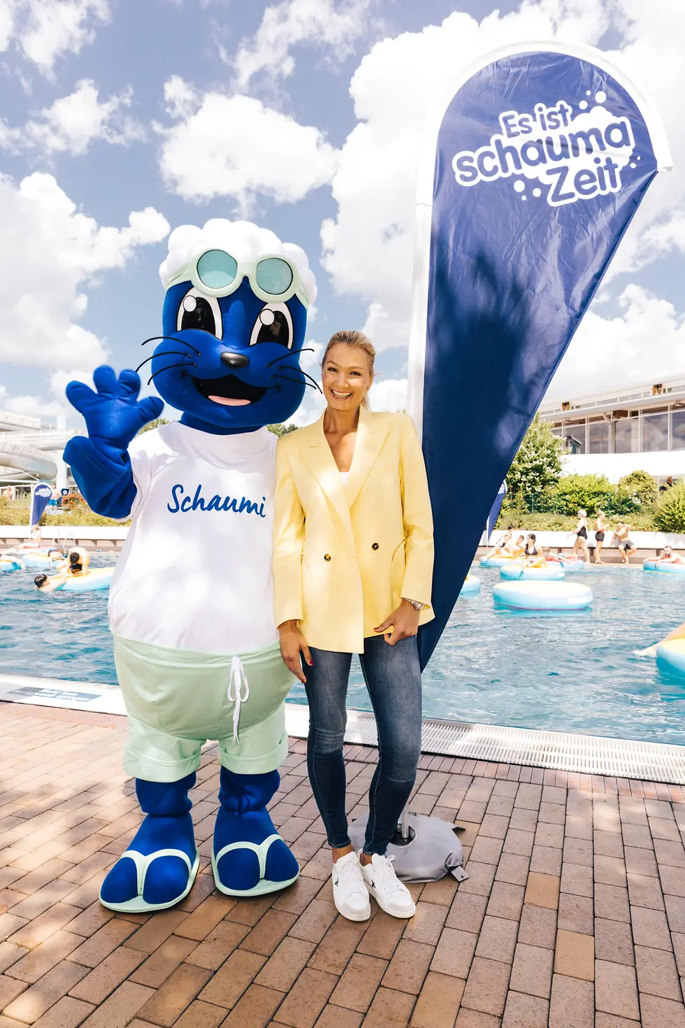 Schauma Family Day: Franziska van Almsick mit Schaumi