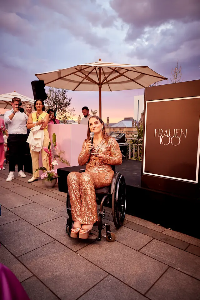 Kristina Vogel bei ihrer bewegenden Rede