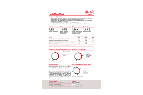 2022-11-08 Henkel_Investor_Factsheet_deutsch.pdfPreviewImage (1)