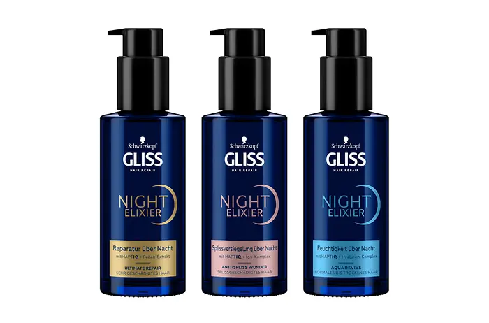 Drei Gliss Night Elixier Varianten 