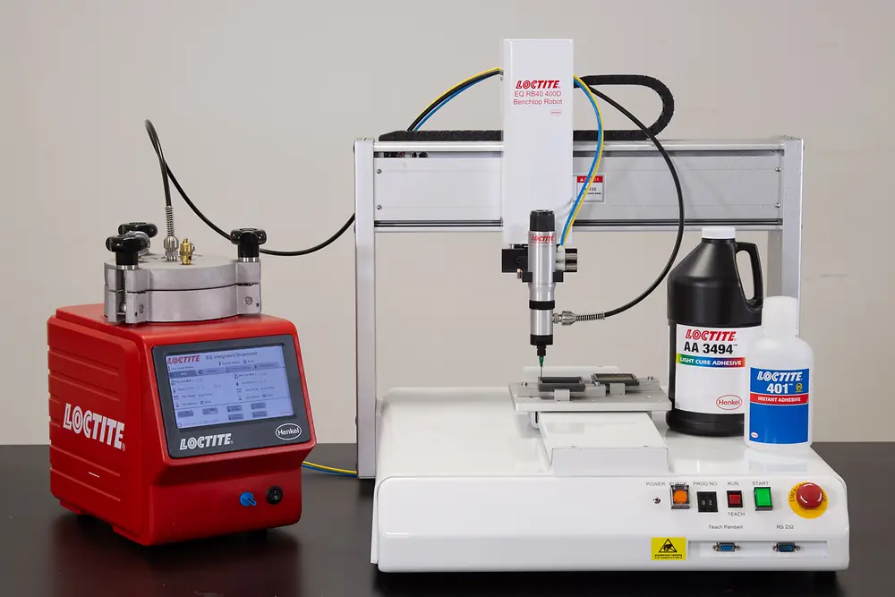 
Das Angebot umfasst manuelles, automatisches und robotergestütztes Equipment – von Standardgeräten bis hin zu maßgeschneiderten, schlüsselfertigen Systemen für das Auftragen und Aushärten einer Vielzahl von Klebstoffen, Dichtstoffen und Beschichtungen.