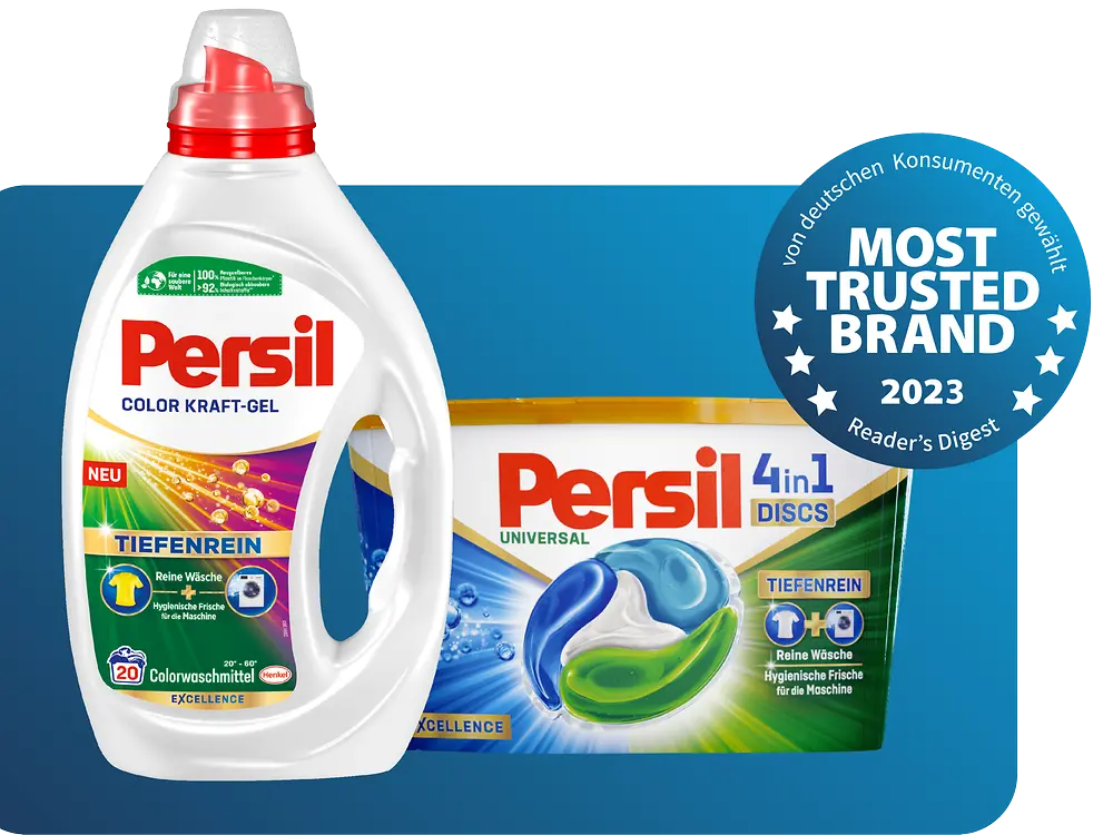 Persil zählt auch in der aktuellen Trusted Brands Studie 2023 des Magazins „Reader‘s Digest“ zum 23. Mal in Folge zu den vertrauenswürdigsten Marken in Deutschland 