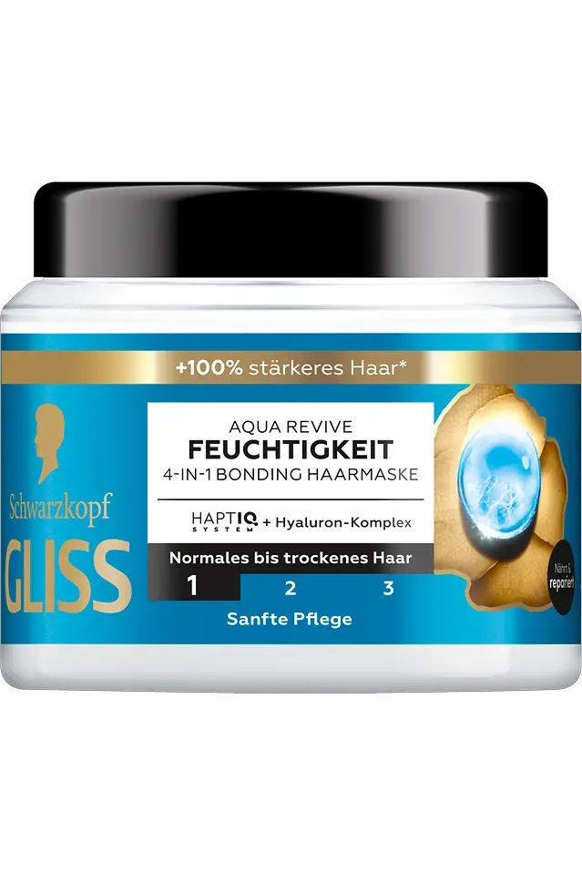 
Gliss Aqua Revive Feuchtigkeit 4-in-1 Bonding Haarmaske