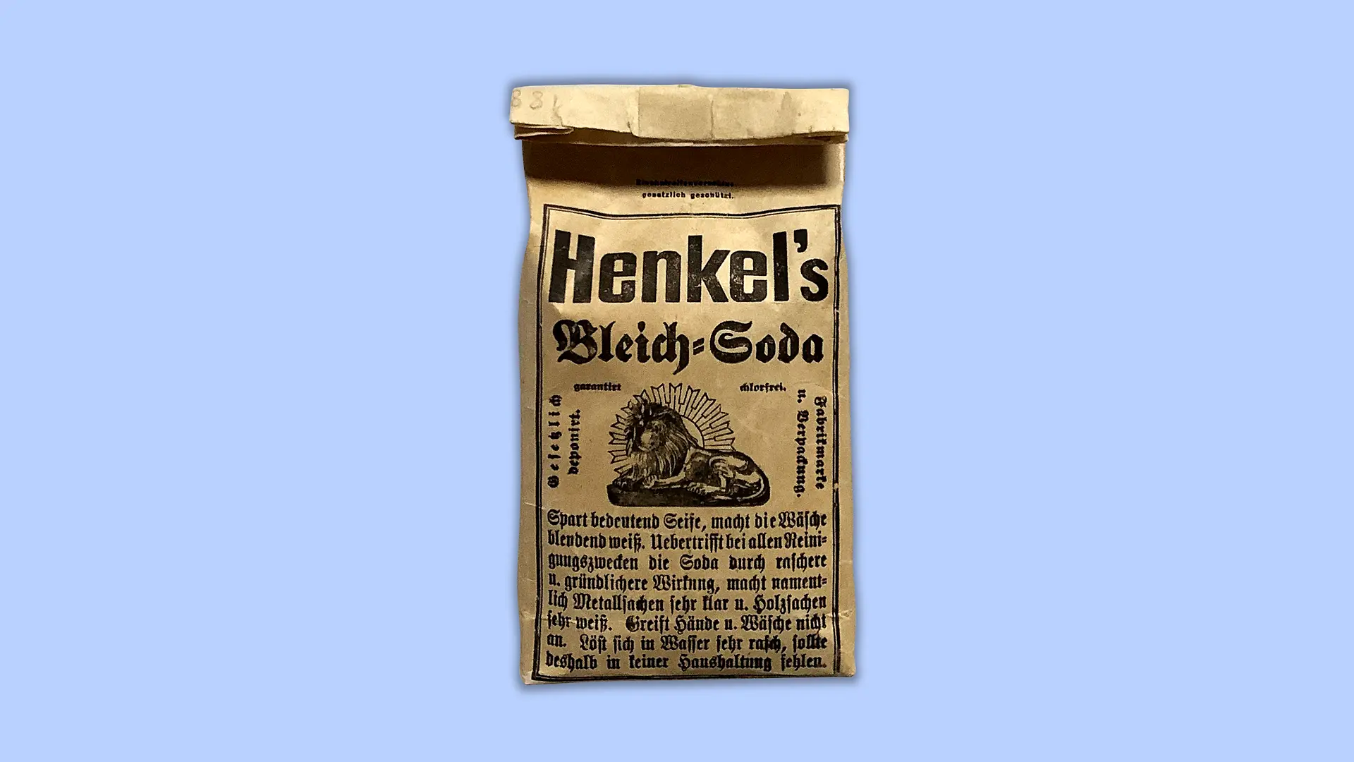 Verpackung von Henkel's Bleich-Soda.