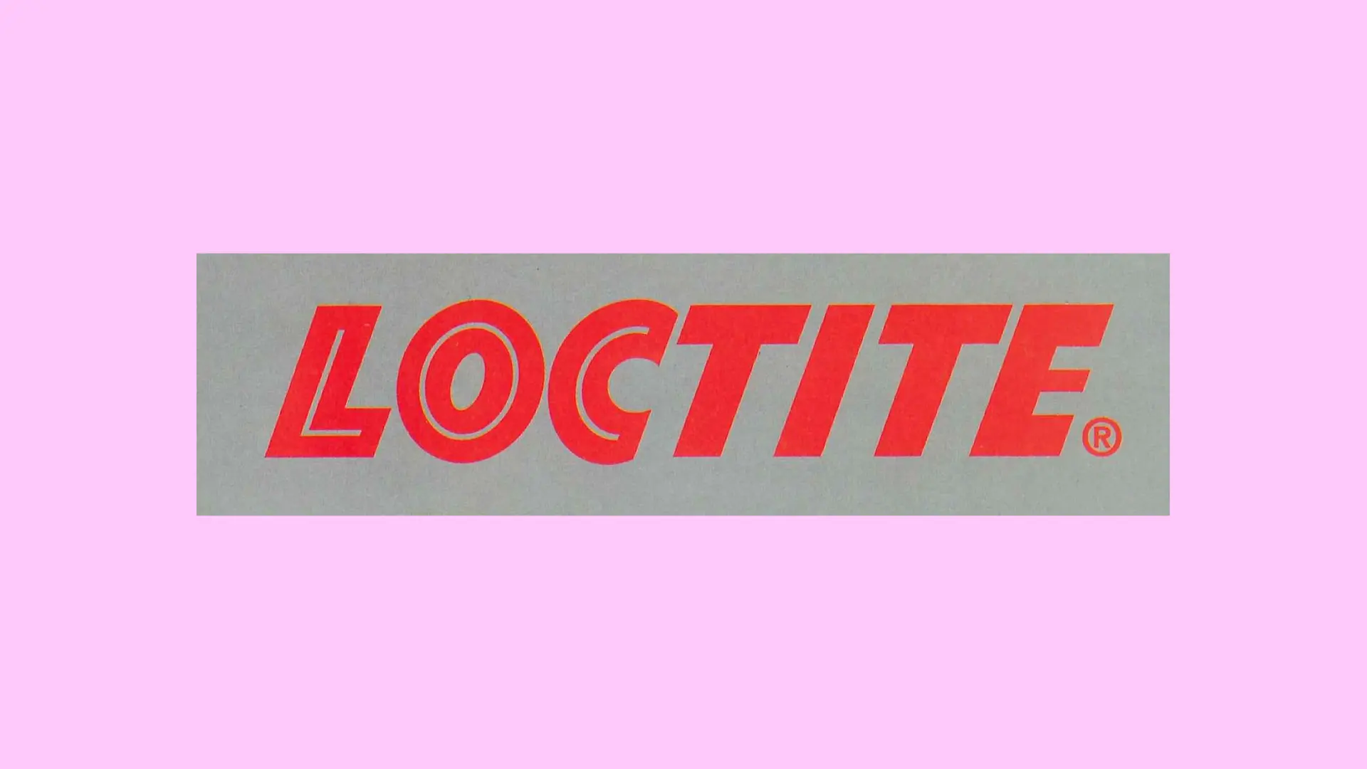 Das rote Loctite Logo auf grauem Hintergrund.