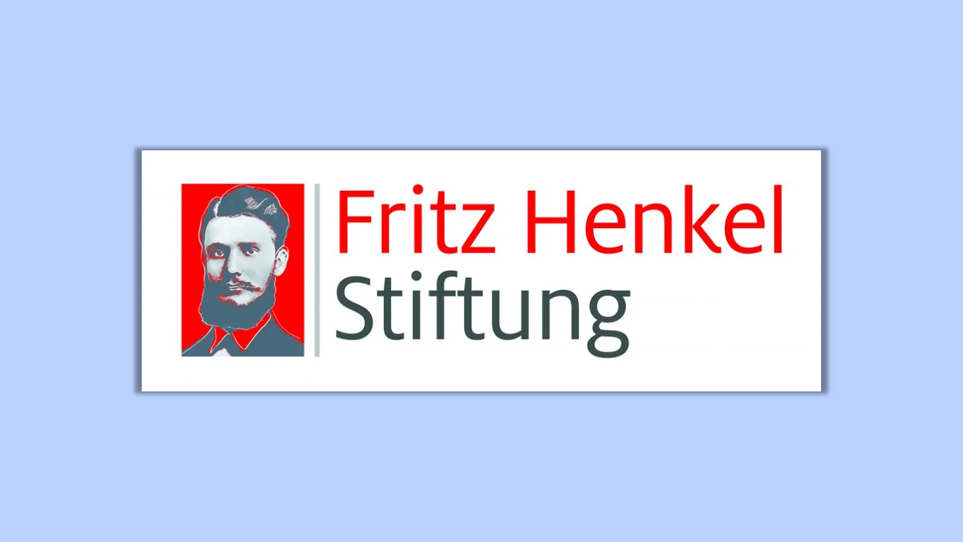 Logo der Fritz Henkel Stiftung mit dem Konterfei des Unternehmensgründers Fritz Henkel.