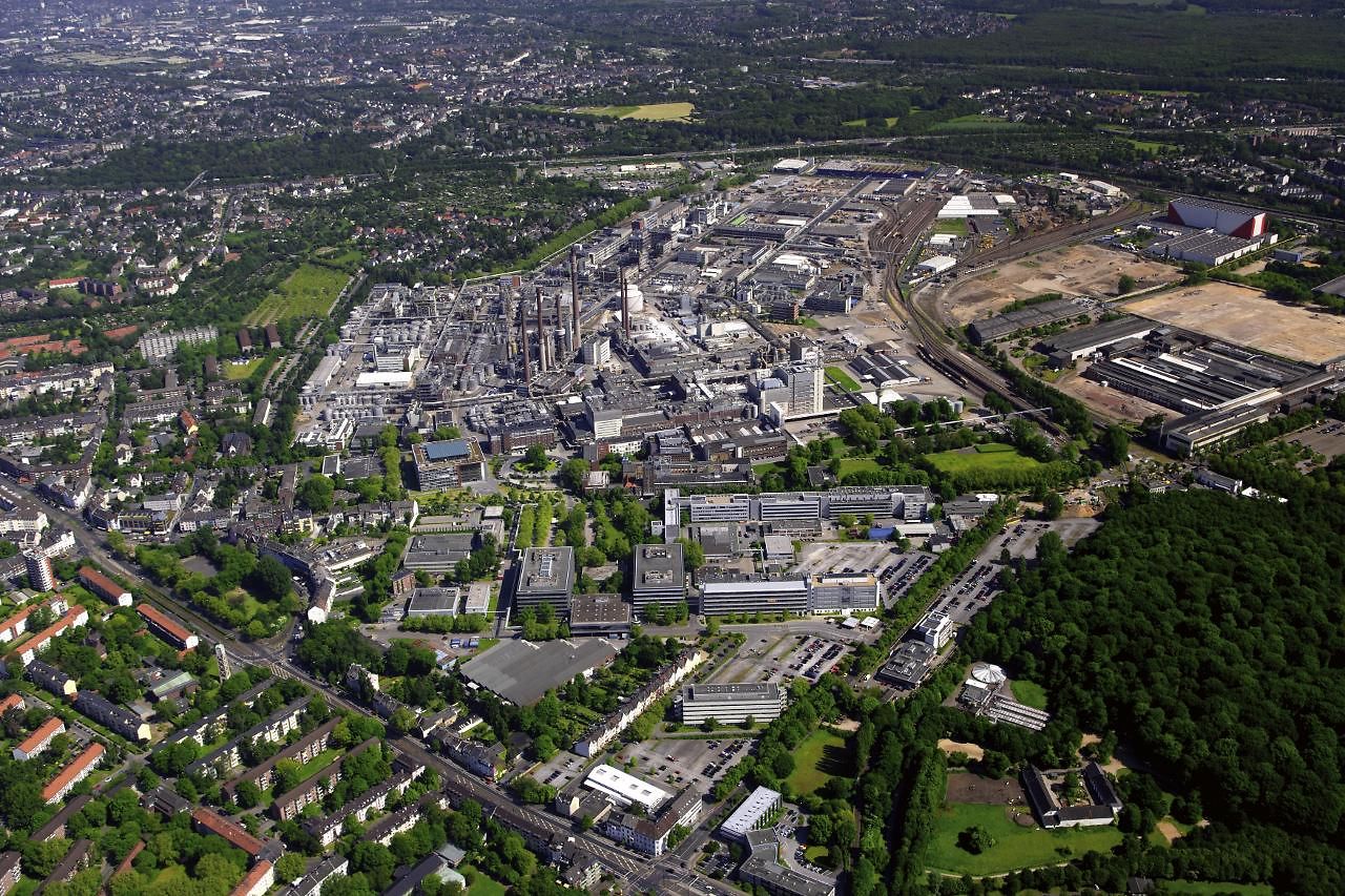 Das Werkgelände in Düsseldorf-Holthausen umfasst mehr als 1,4 Quadratkilometer