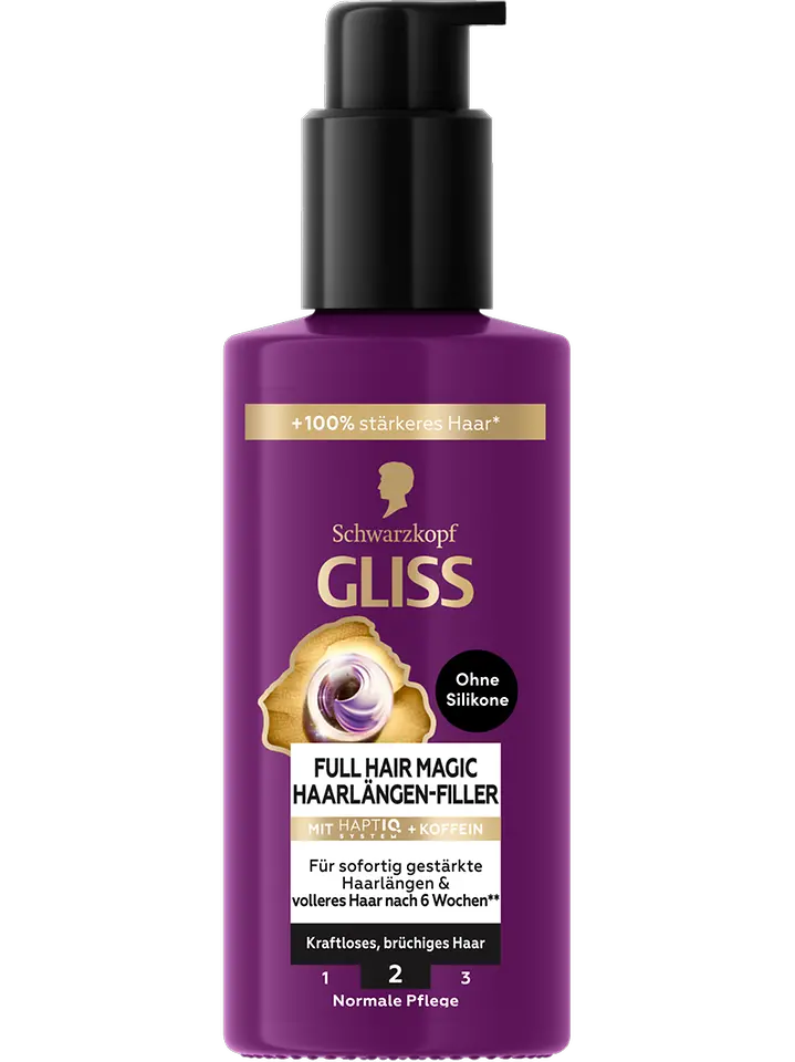 
Der neue Schwarzkopf GLISS Full Hair Magic Haarlängen-Filler 