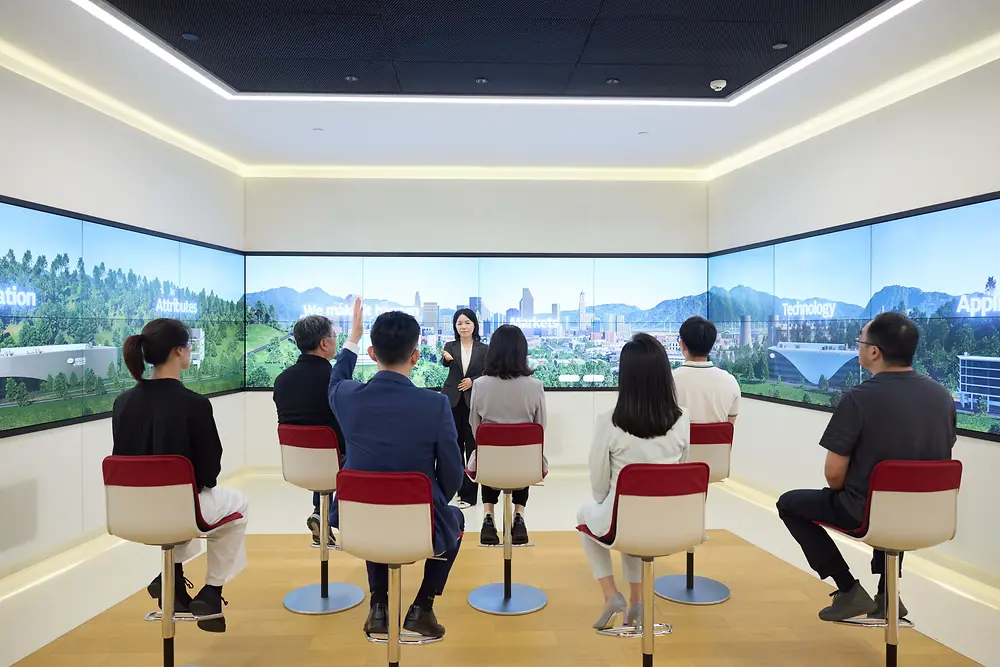 
Innerhalb des Inspiration Center Shanghai bietet ein modernes Customer Experience Center Raum für neue Ideen und Wachstumschancen. 