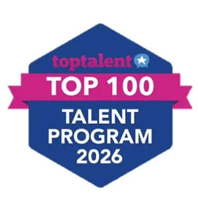 Das Logo der Auszeichnung „Top 100 Talent Program 2026“.