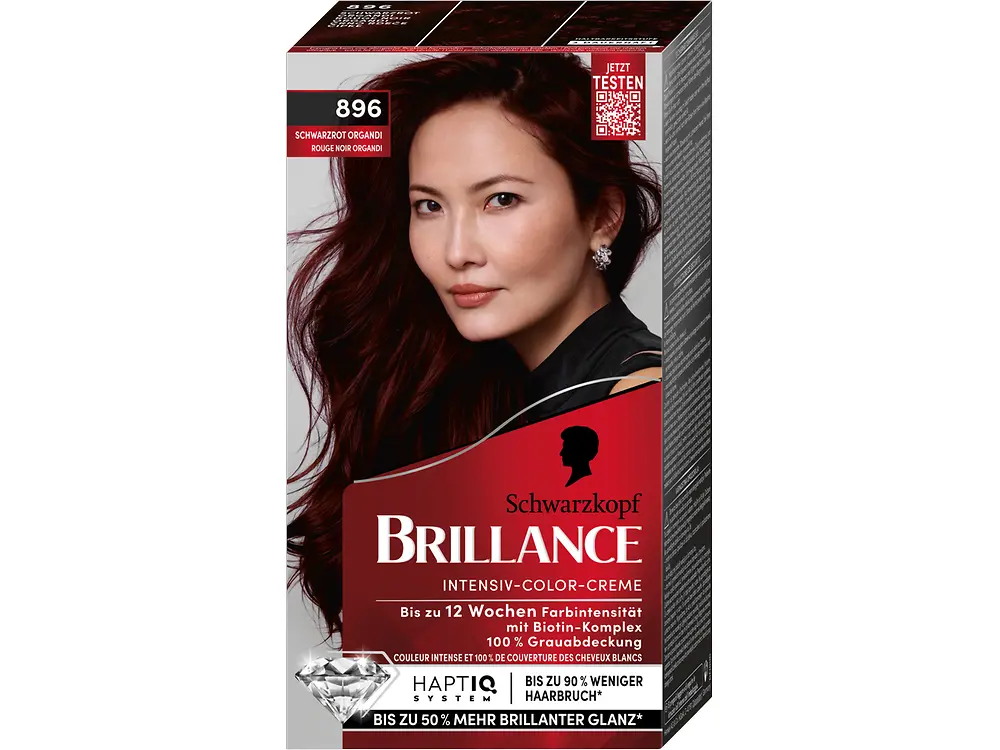 
Brillance 896 Schwarzrot Organdi