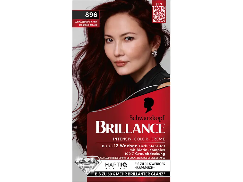 
Brillance 896 Schwarzrot Organdi