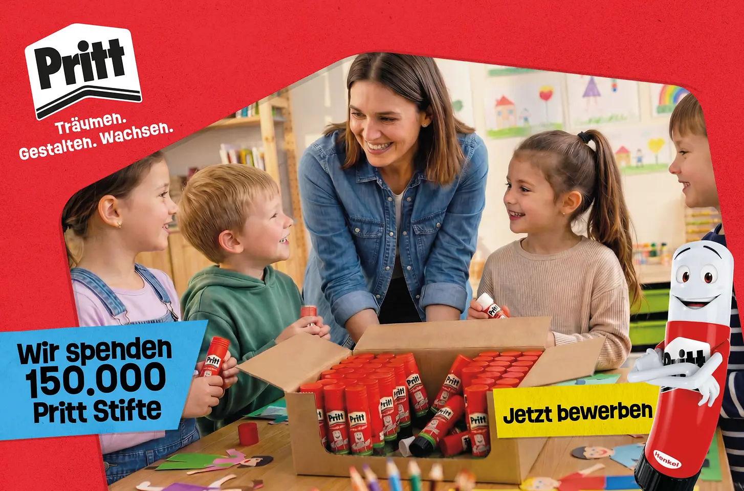 
Unter dem Motto ‚150 Jahre Henkel – 150.000 kreative Chancen‘ richtet das Unternehmen den Fokus auf spendenberechtigte Einrichtungen in Düsseldorf und in der näheren Umgebung.