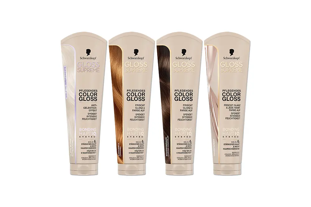 Schwarzkopf Gloss Supreme, vier Shades