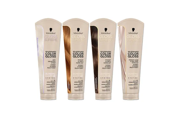 Schwarzkopf Gloss Supreme, vier Shades