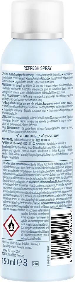 
Schwarzkopf taft Good Hair
Für frizzy Haar – Fresh Bloom
(Rückseite)