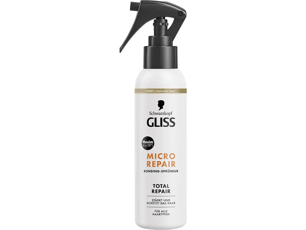 Schwarzkopf GLISS Micro Repair Bonding-Sprühkur (Vorderseite)