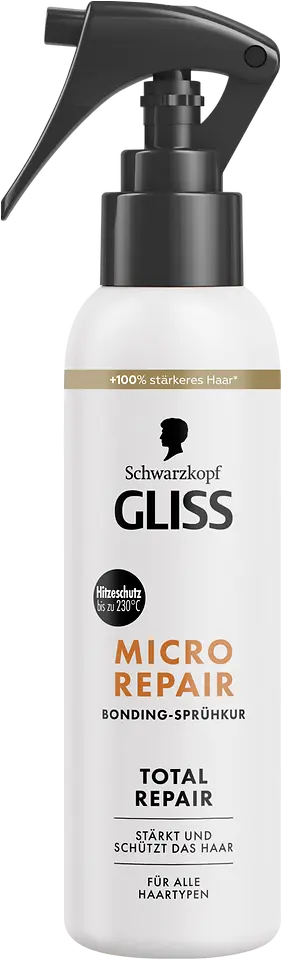Schwarzkopf GLISS Micro Repair Bonding-Sprühkur (Vorderseite)