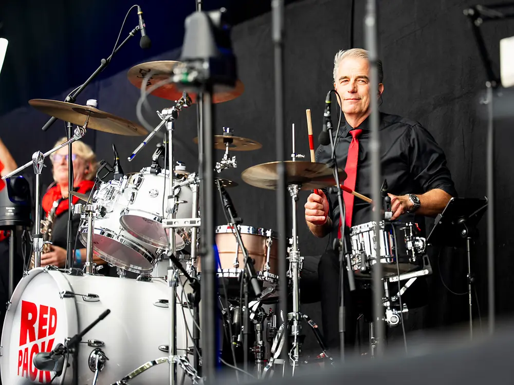 
Die Henkel-Band Red Pack sorgte auf dem Henkel-Festival für beste Stimmung und musikalische Unterhaltung.