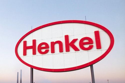 Henkel logo on a rooftop in Duesseldorf. Henkel logo on a rooftop in Duesseldorf.