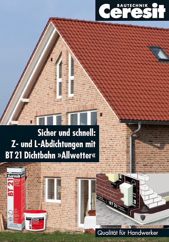 Eine neue Broschüre enthält Tipps zur sicheren und schnellen Umsetzung von Z- und L-Sperren mit BT 21 Dichtbahn.