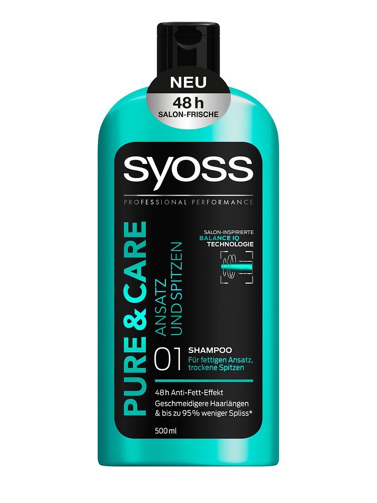 Syoss Pure & Care Ansatz und Spitzen Shampoo