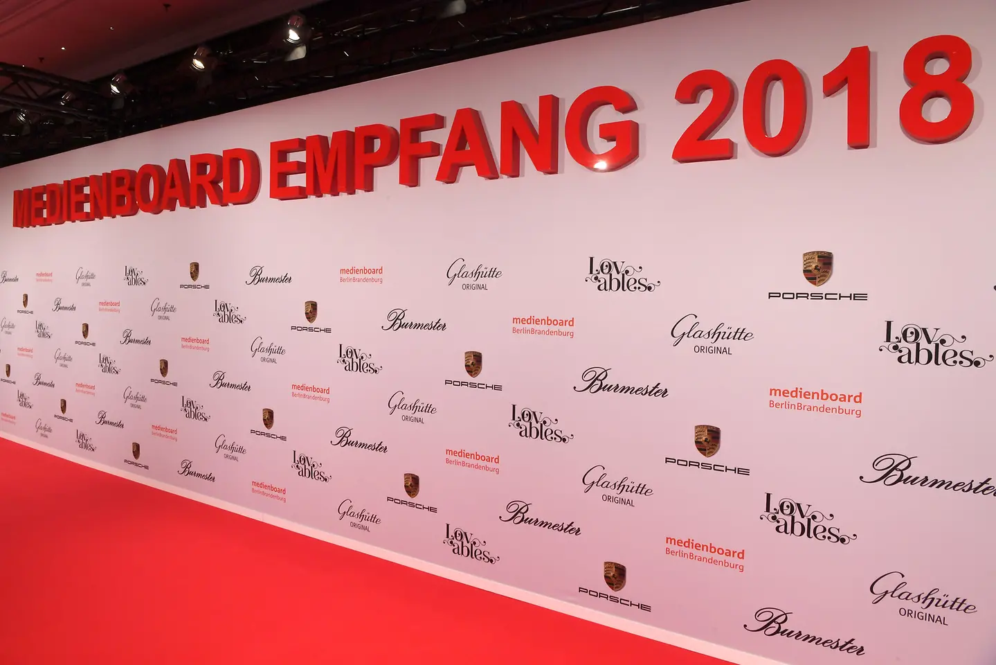 Der Red Carpet auf dem Medienboard-Empfang im Rahmen der 68. Berlinale 2018