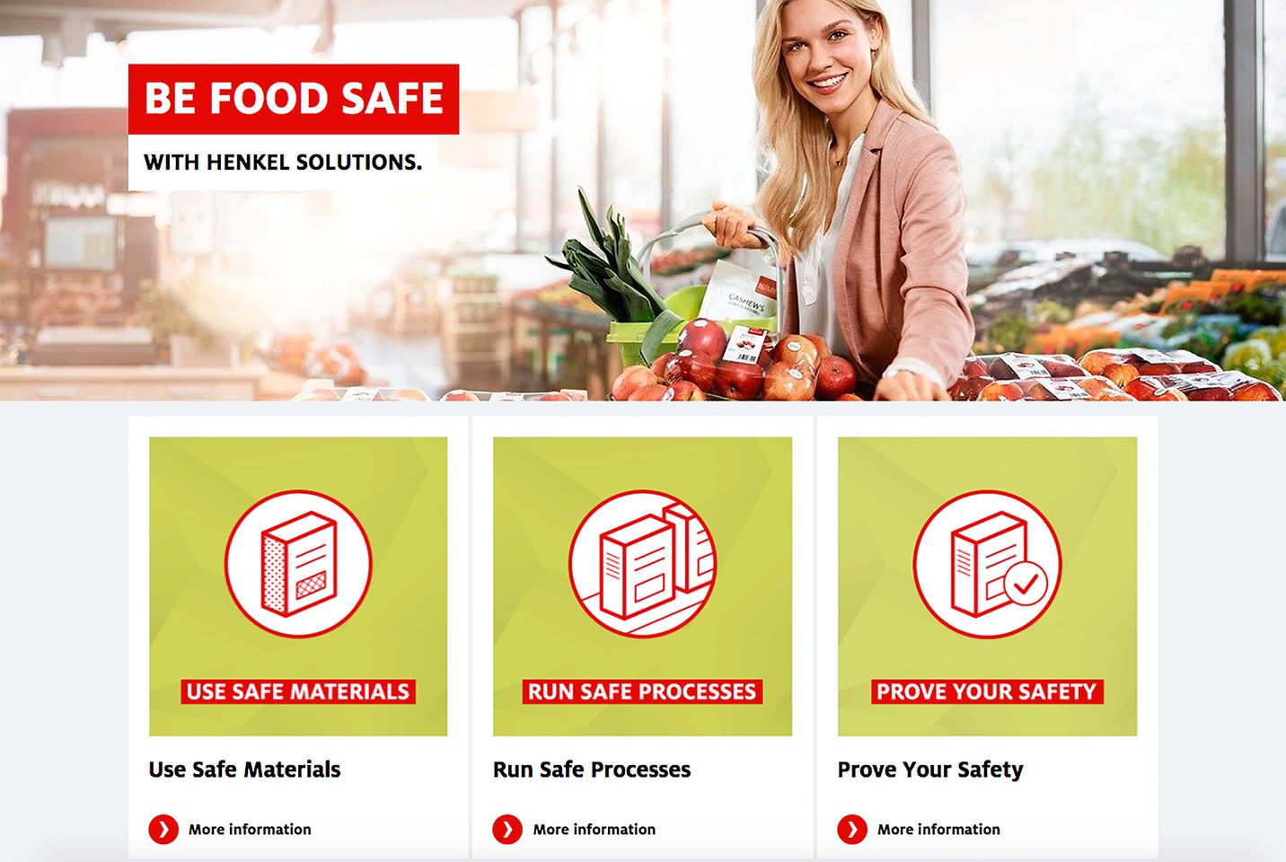 

Auf seinem Portal zur Lebensmittelsicherheit bietet Henkel über Online-Seminare Einblicke in das Gebiet der sicheren Lebensmittelmittelverpackung: henkel.com/foodsafety