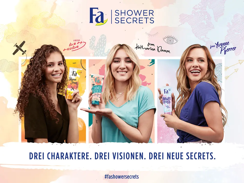 Drei Charaktere, drei Visionen, drei neue Fa Shower Secrets