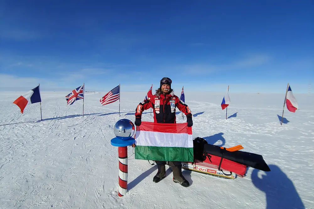 Gábor Rakonczay, the first Hungarian to have reached the South Pole
