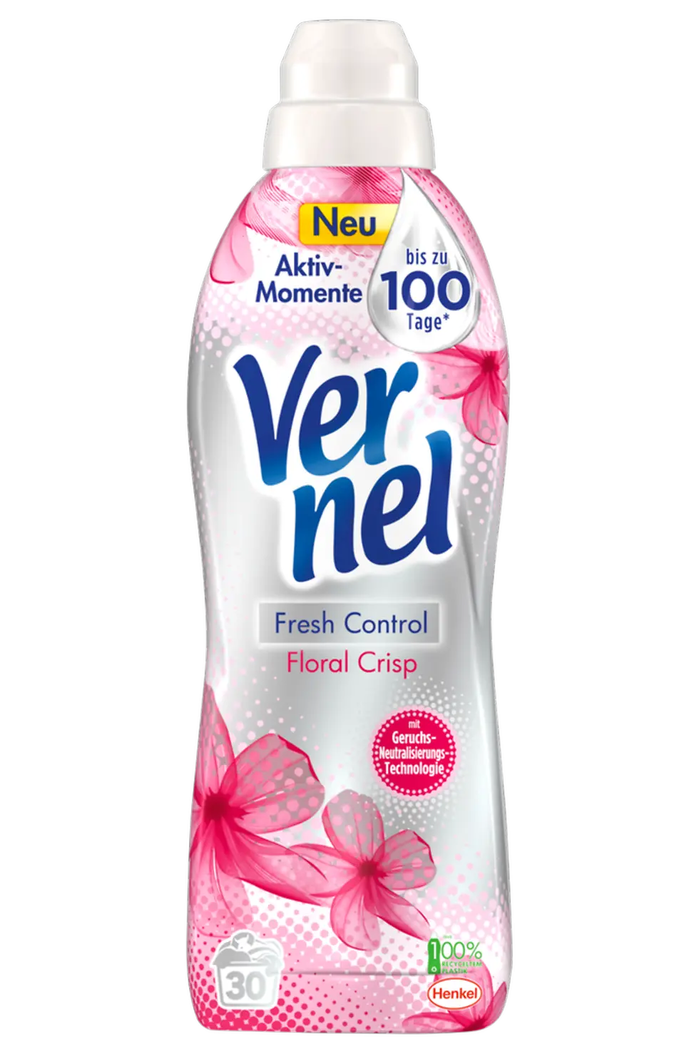 Das neue Vernel Fresh Control mit patentierter Parfüm-Technologie – in der Duftrichtung Floral Crisp